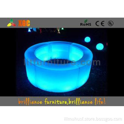 Remote control LED round bar table / LED wine display table